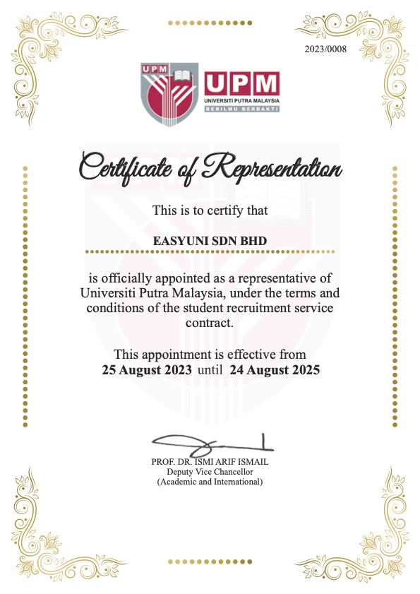 Unirazak's Partnership Certificate